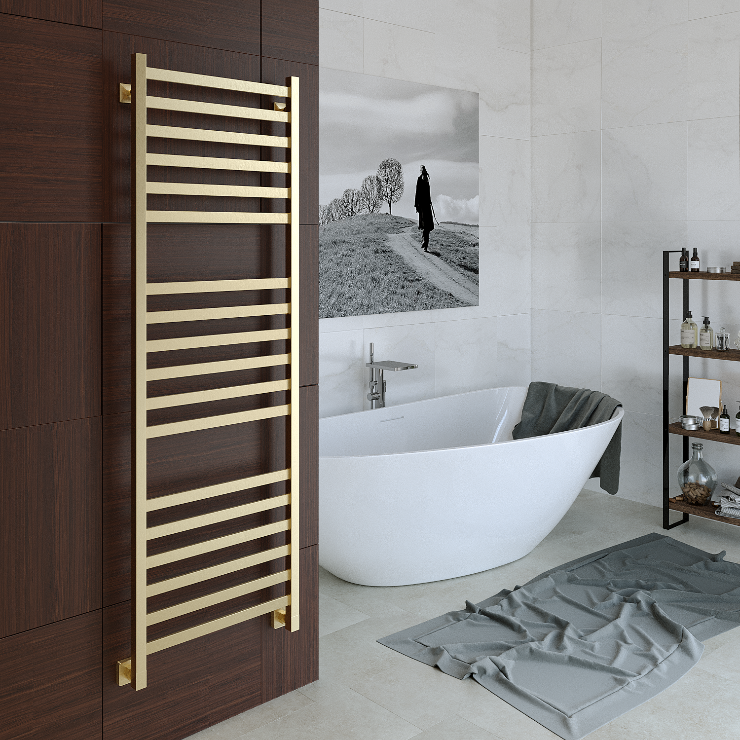 полотенцесушитель водяной stinox prestige luxe 50x160 золото сатин