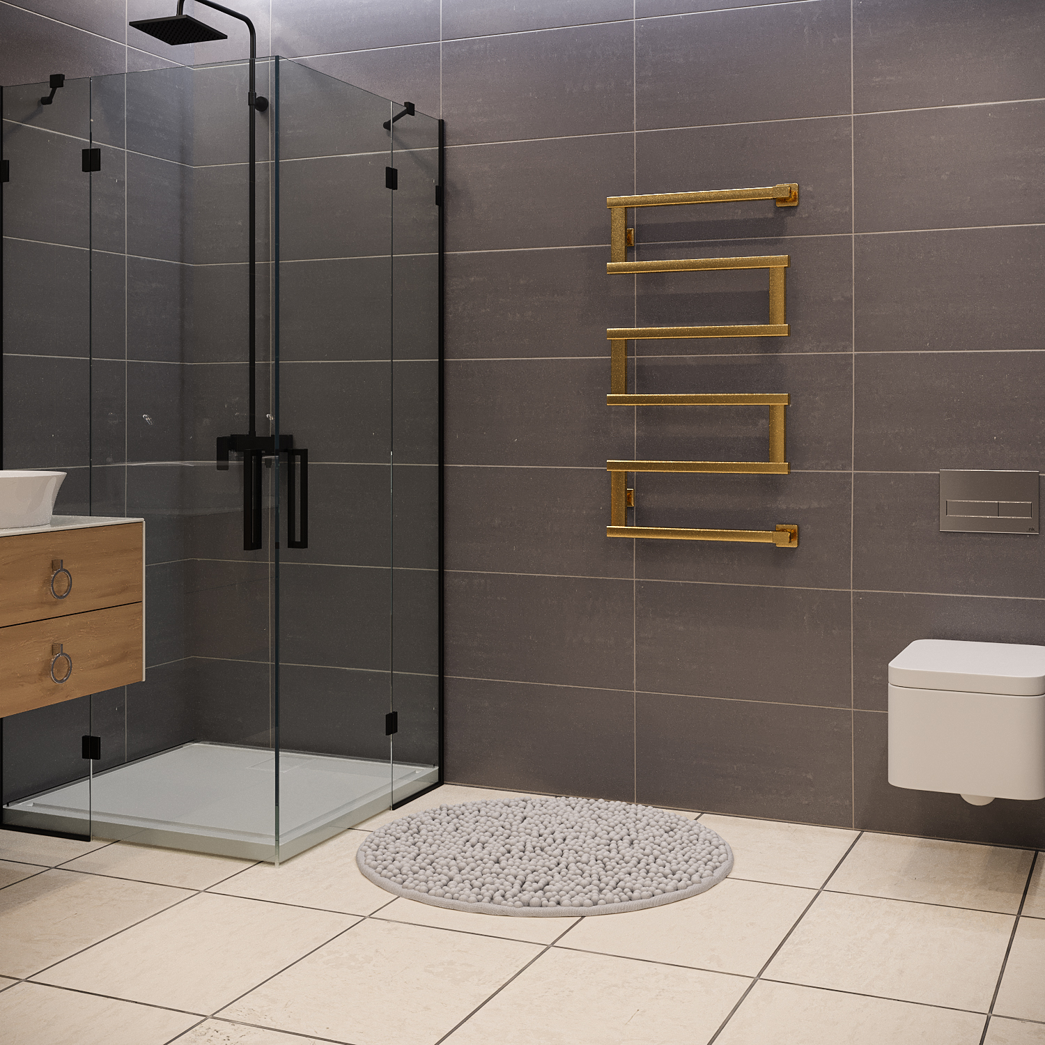 полотенцесушитель водяной stinox optima+ 50x90 золото сатин