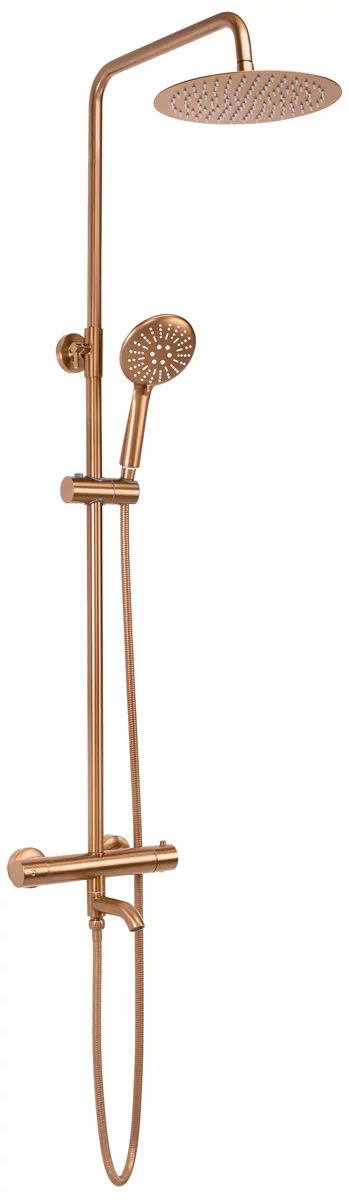 душевая стойка rea lungo copper brush rea-p8807 медь матовая