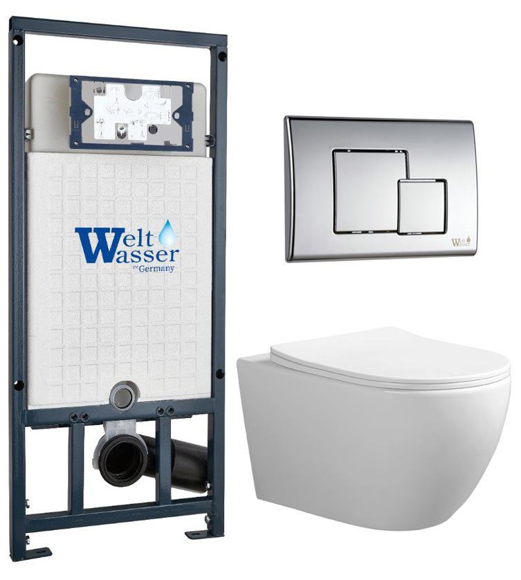 комплект инсталляции welt-wasser marberg 507 se с унитазом ceruttispa orlter aria tornado и клавишей смыва хром