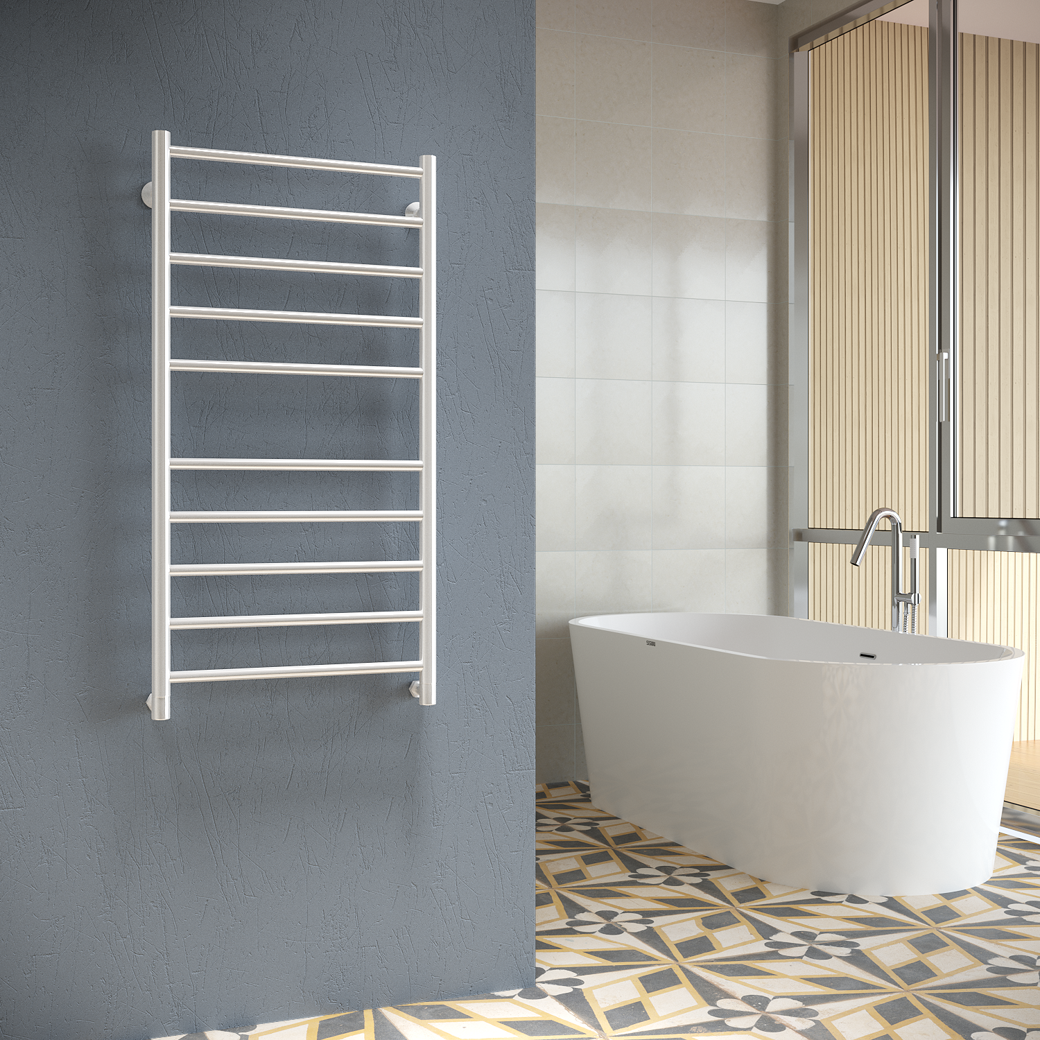 полотенцесушитель водяной stinox toscana 50x100 белый глянец