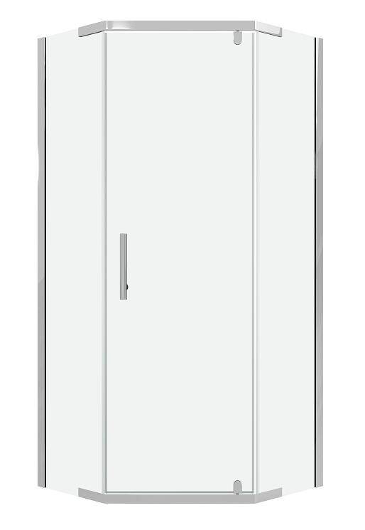 душевой уголок niagara eco ng-1009-14d 90x90 стекла прозрачные, профиль хром