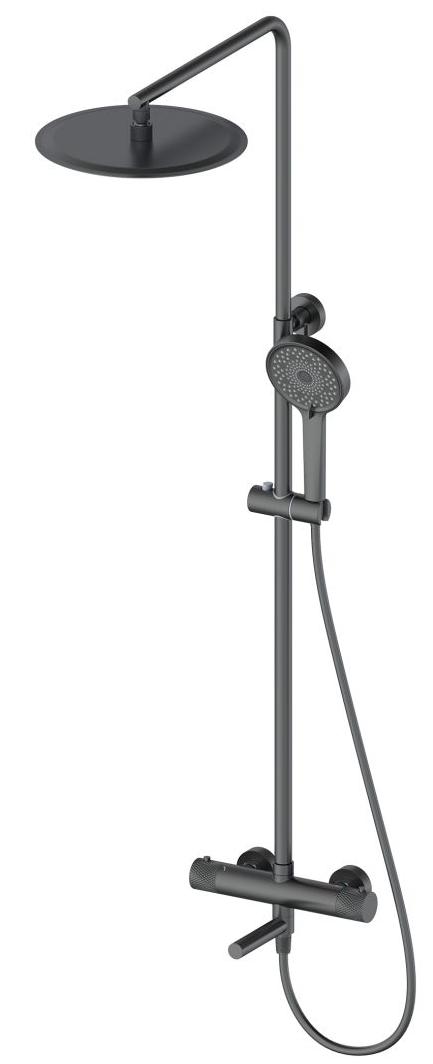 душевая стойка oliveeka ol-739902-bgm оружейная сталь