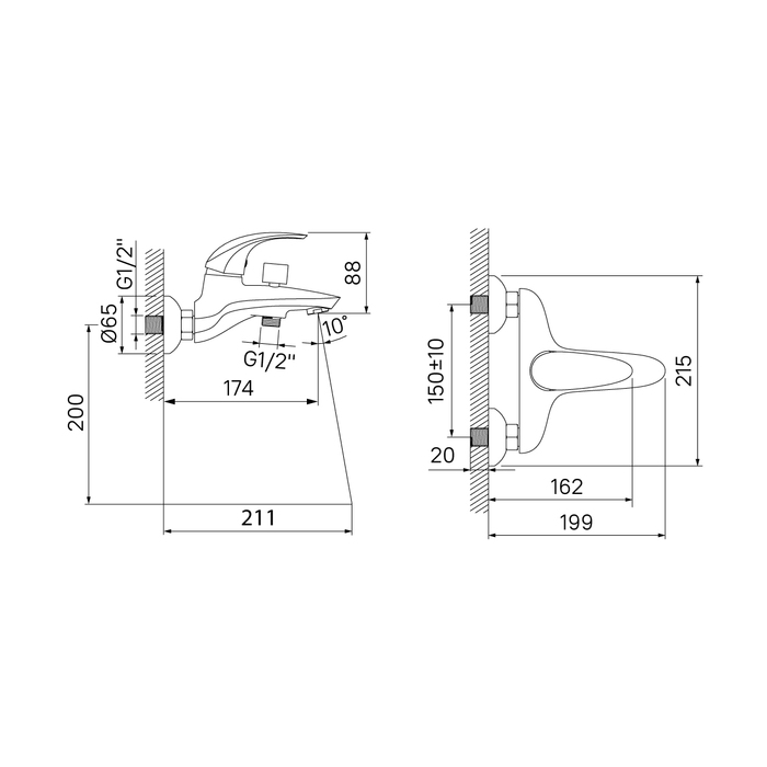 Душевой уголок Gutewetter Practic Rectan GK-403 140x100 (матовый хром/стекло бесцветное) фото 3 душевой уголок gutewetter practic rectan gk-403 140x100 (матовый хром/стекло бесцветное) фото 3