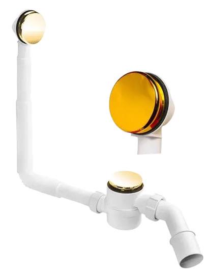 сифон для ванны mcalpine hc2600cl-gold click-clack, с прочисткой снаружи