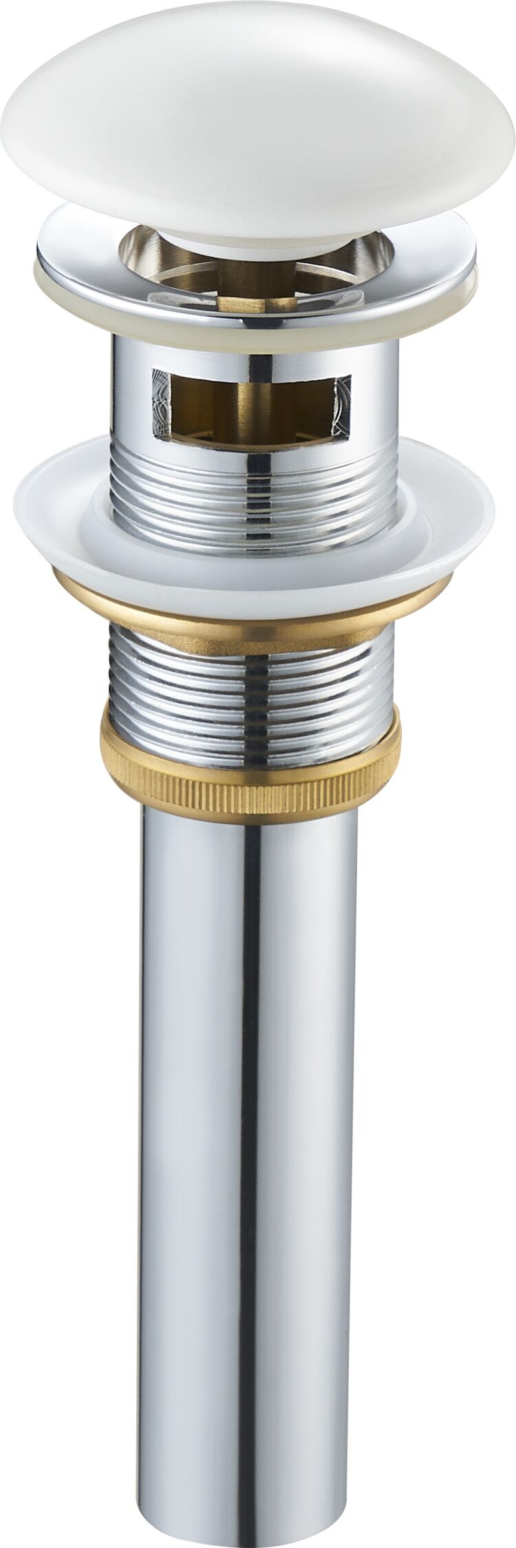 донный клапан santiline sl-101 с переливом белый