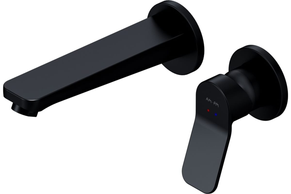 смеситель скрытого монтажа для умывальника am.pm x-joy f85a72622 черный