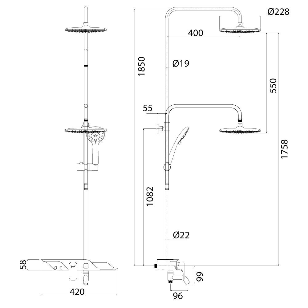 Душевой уголок Gutewetter Practic Rectan GK-404 75x70 (матовый хром/стекло бесцветное) фото 3 душевой уголок gutewetter practic rectan gk-404 75x70 (матовый хром/стекло бесцветное) фото 3