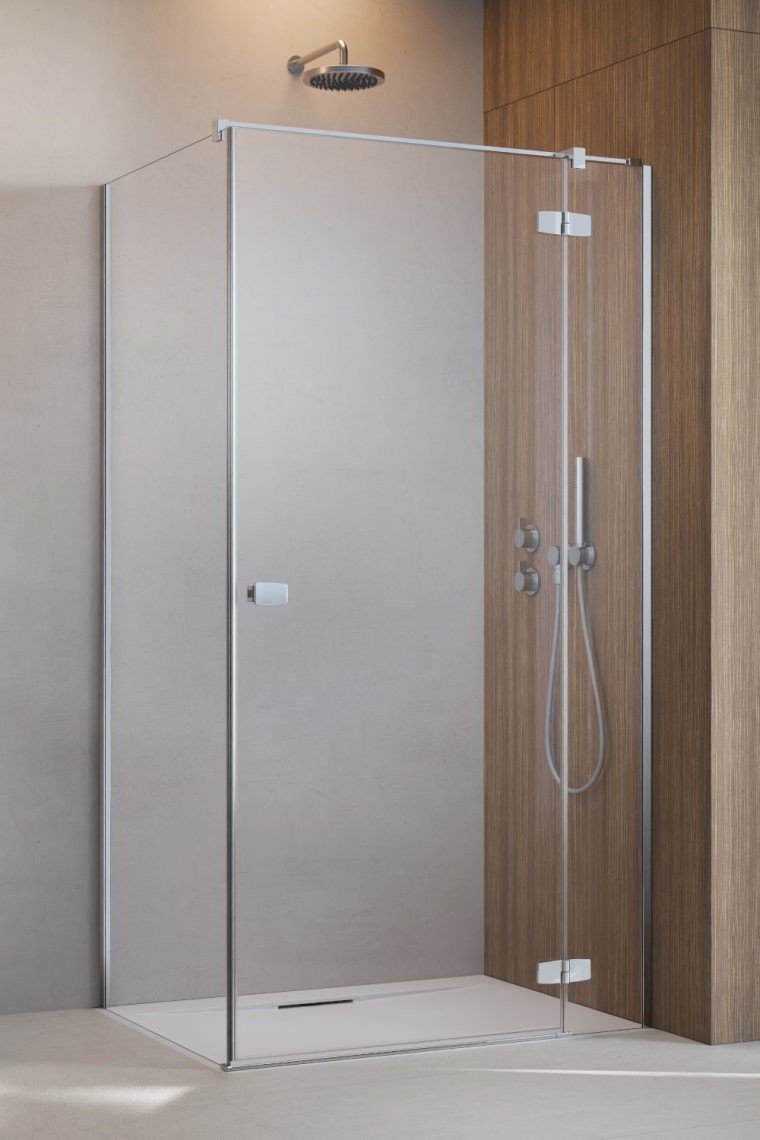 душевой уголок radaway fuenta kdj 110x80 правый, стекла прозрачные, профиль хром