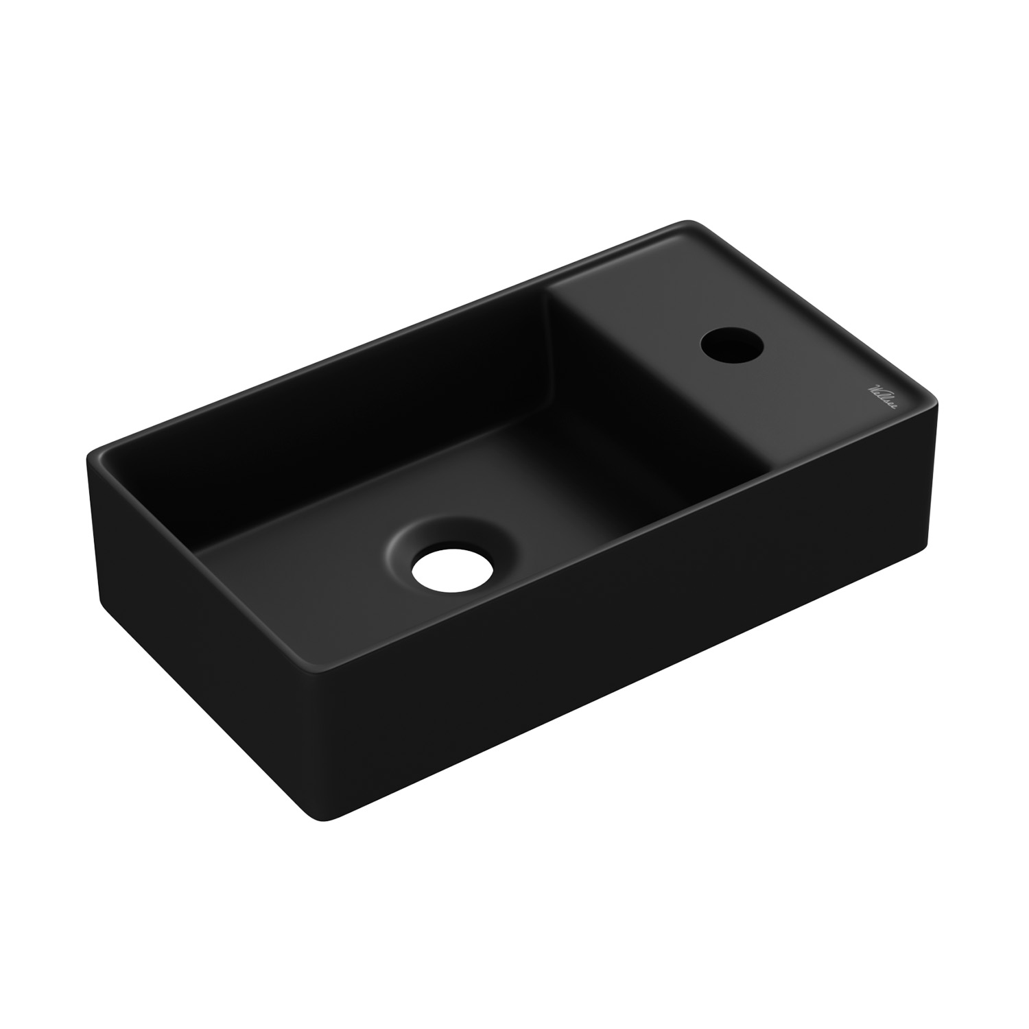 умывальник накладной/подвесной wellsee wc area 321805000 41x23 черный матовый