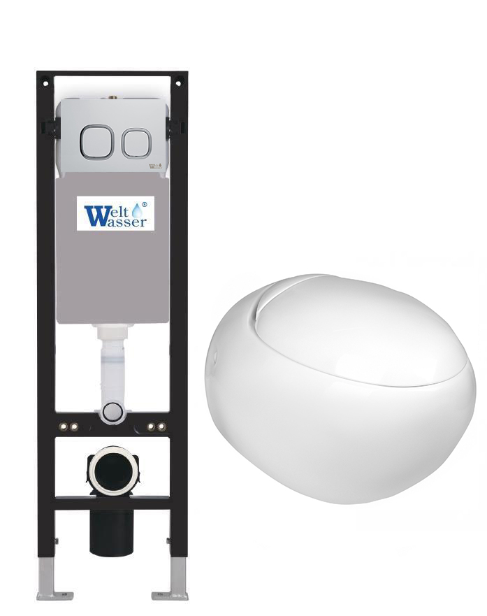комплект инсталляция welt-wasser amberg 350 для унитаза jeckenbach 004 gl-wt с клавишей смыва amberg rd-wt, белый