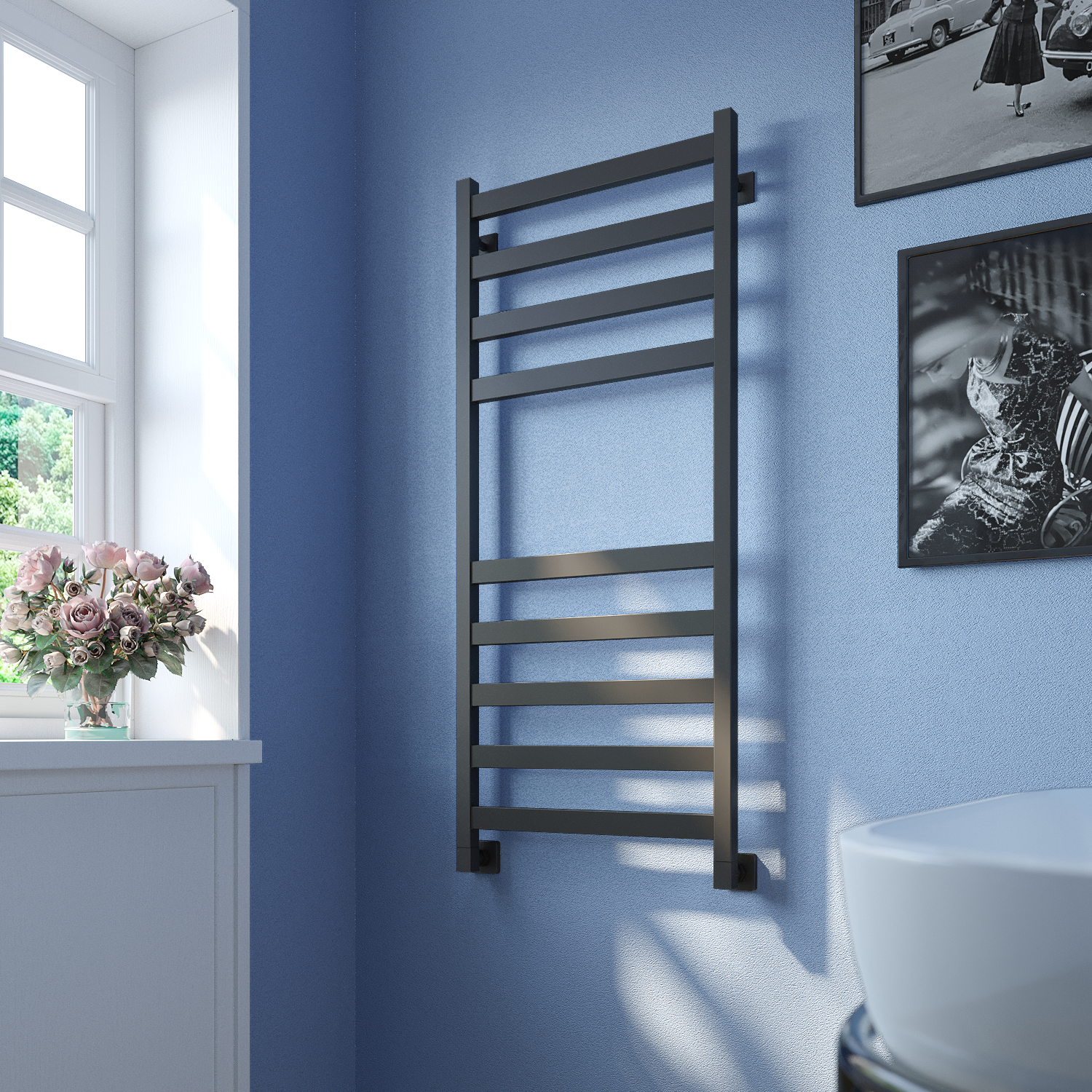 полотенцесушитель водяной stinox verona 50x120 черный матовый