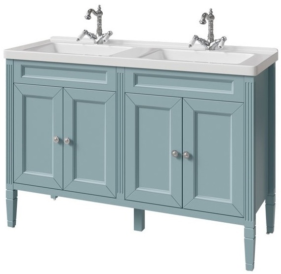 тумба напольная caprigo albion concept 125 34020-sf015 голубой матовый