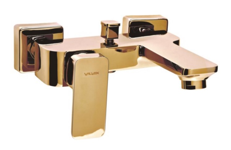 смеситель для ванны и душа valvex loft gold 2455810 золото