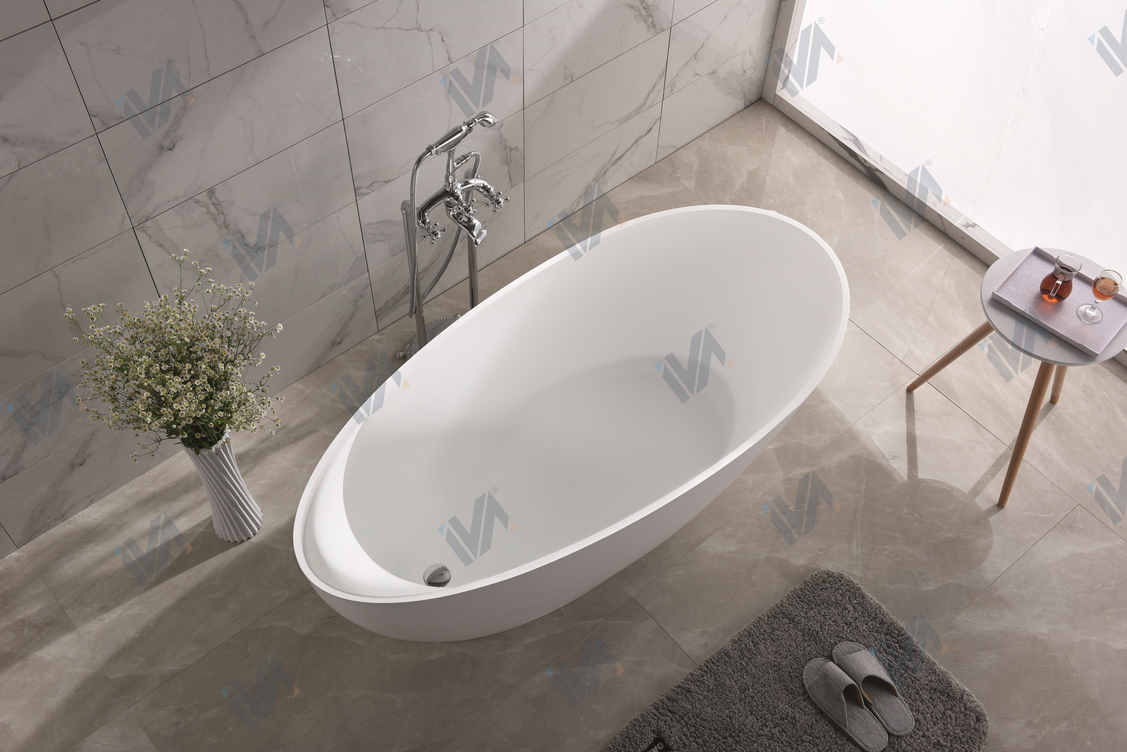 ванна из искусственного камня iva bs201170 170x80 белый