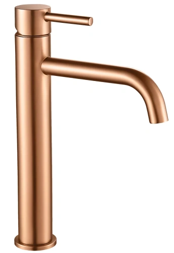 смеситель для умывальника rea lungo brush copper rea-b1114 медь матовая