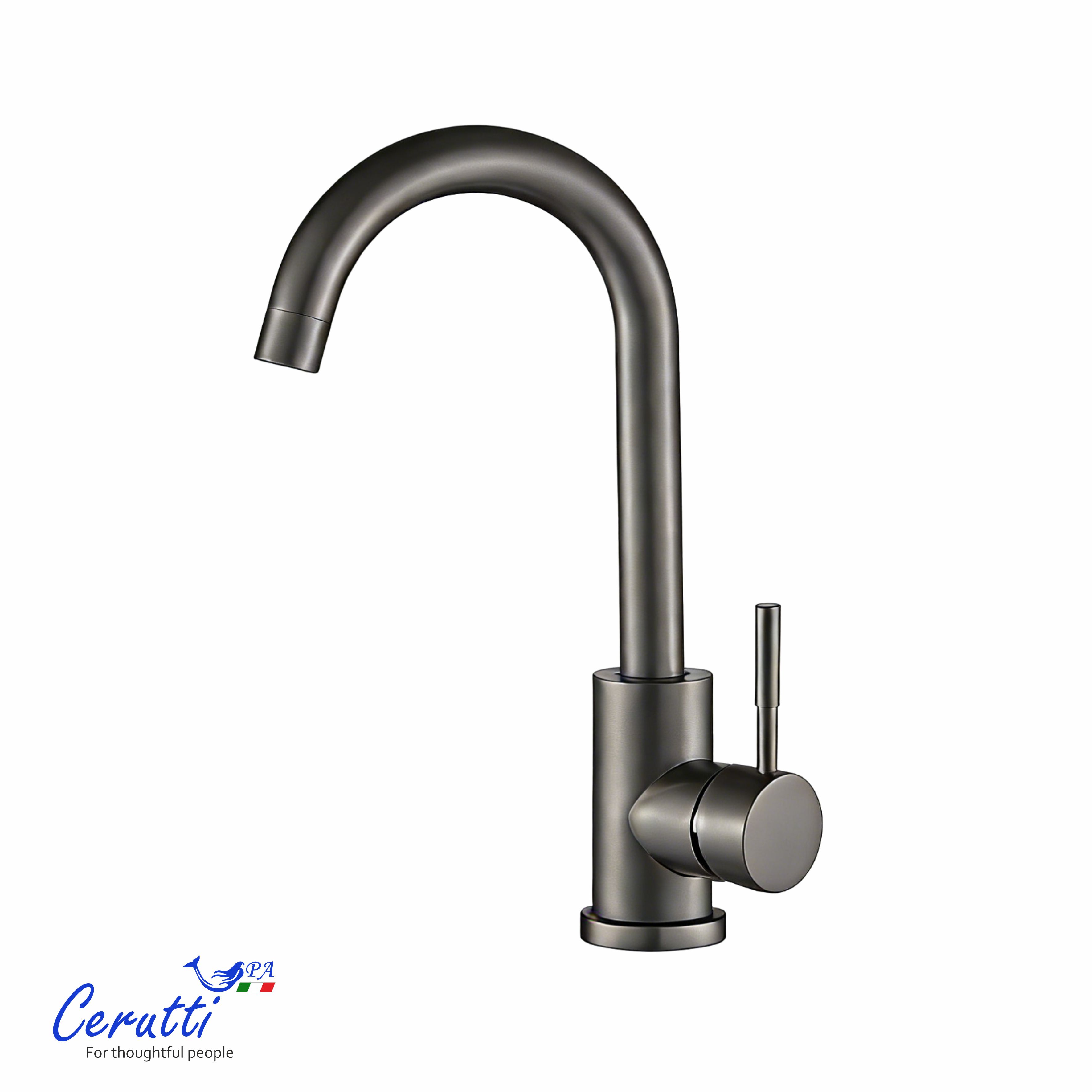 смеситель для умывальника ceruttispa celso ii gg ct12101 графит