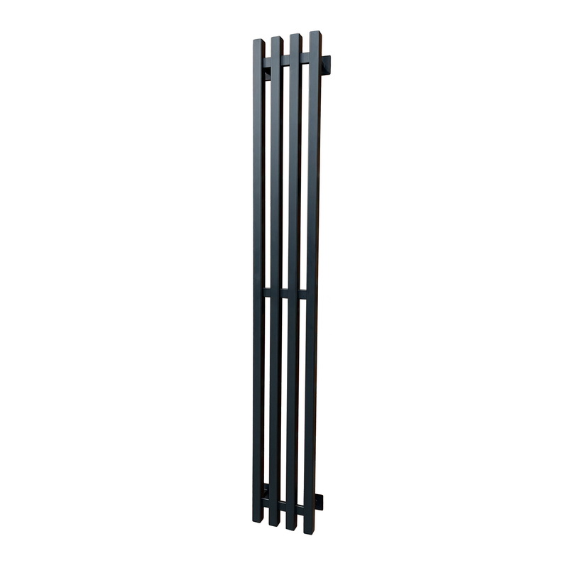 полотенцесушитель ростела слим 1/2" 4 перекладины нижнее подключение 180x1500 черный