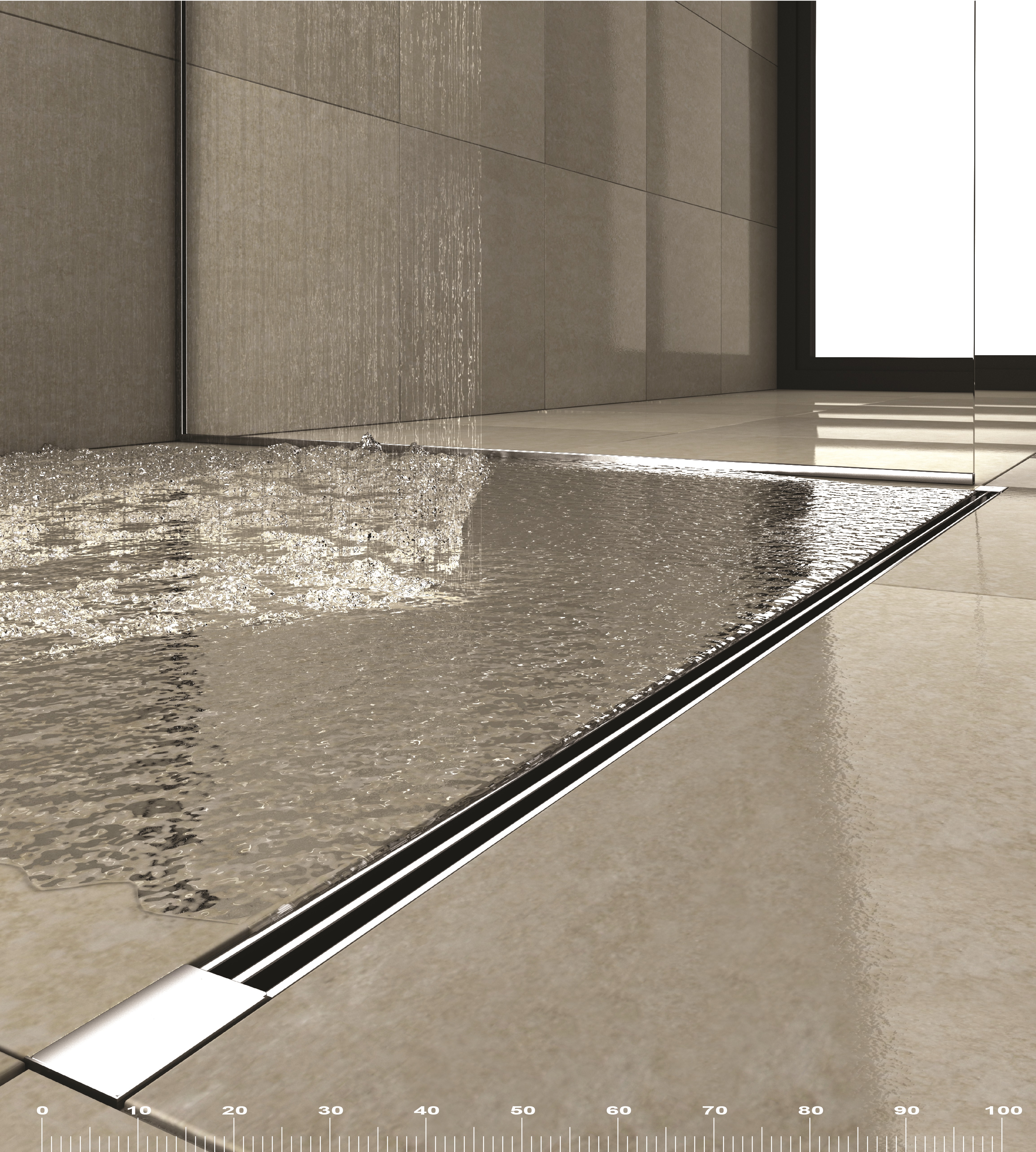 душевой лоток с решеткой berges wasserhaus super slim 1000