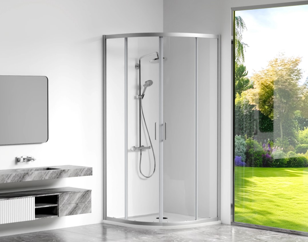 душевой уголок gooddoor cube r-100-c-ch 100x100 прозрачное стекло / профиль хром