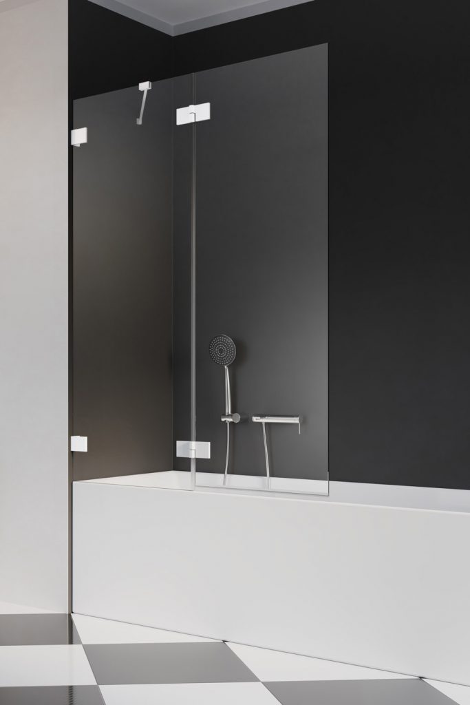 шторка на ванну radaway essenza pro white pnd ii 140 l 140x150 стекло прозрачное, профиль белый