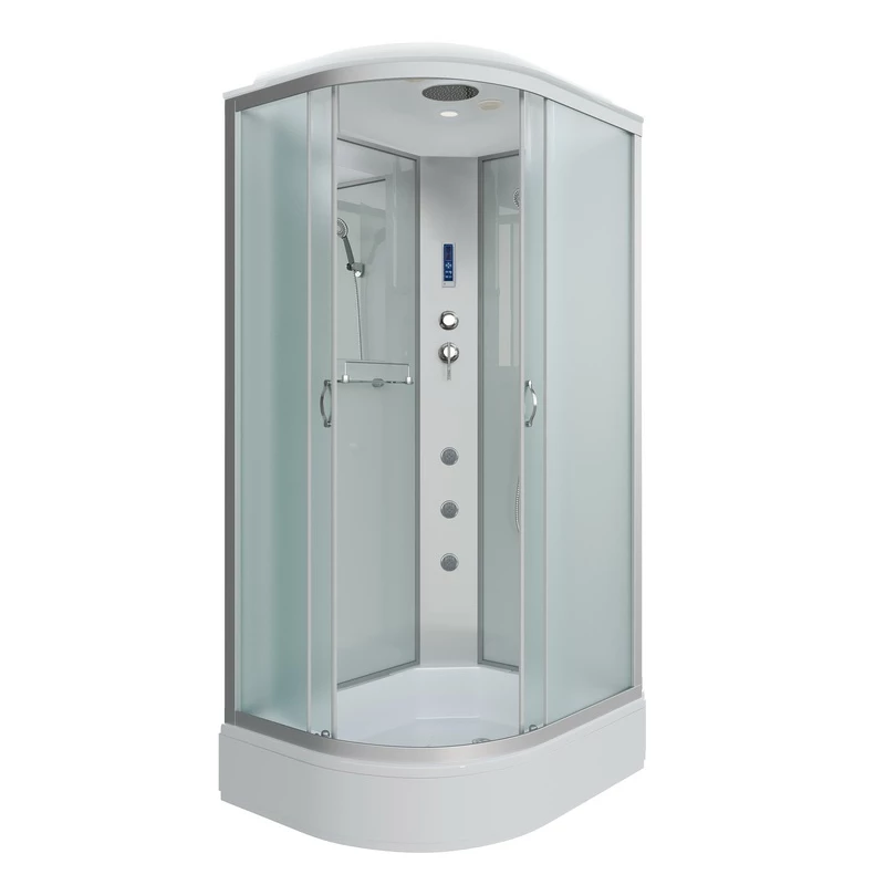 душевая кабина niagara ng-33184-14rf 110x80 стекла матовые, профиль серебро