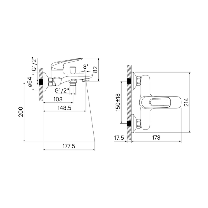 Душевой уголок Gutewetter Practic Square GK-403 105x105 (матовый хром/стекло матовое) фото 3 душевой уголок gutewetter practic square gk-403 105x105 (матовый хром/стекло матовое) фото 3