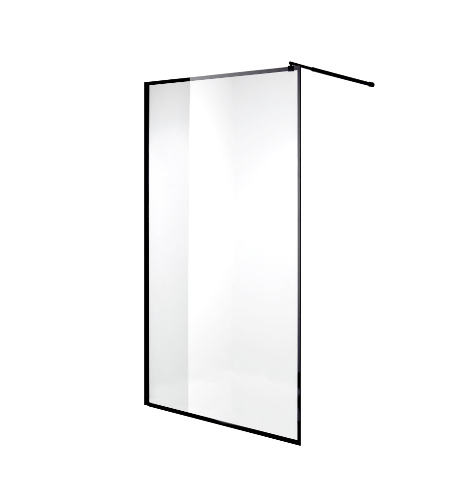 душевой уголок niagara nova ng-687-12 black 120x195 стекла прозрачные, профиль черный