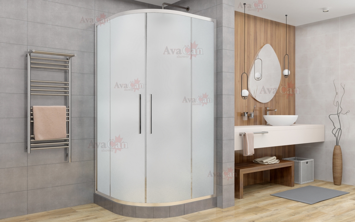 душевой уголок avacan hc 80 mt ava 80x80 стекла матовые, профиль хром