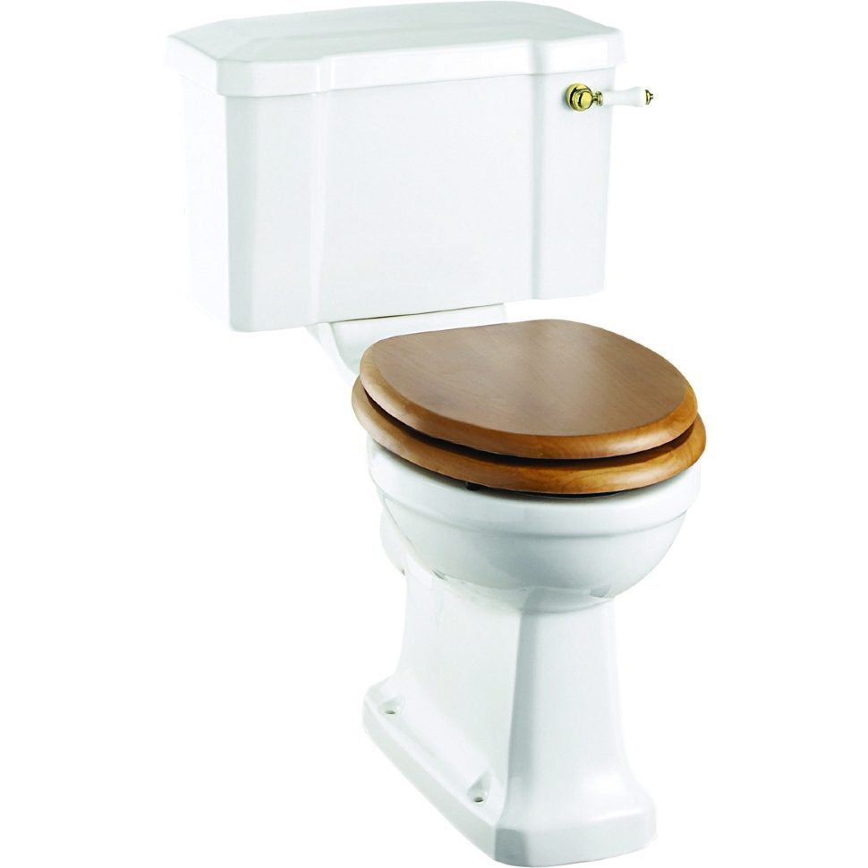 унитаз-моноблок burlington p20gold с бачком c3gold (45,4 см) и керамической ручкой слива