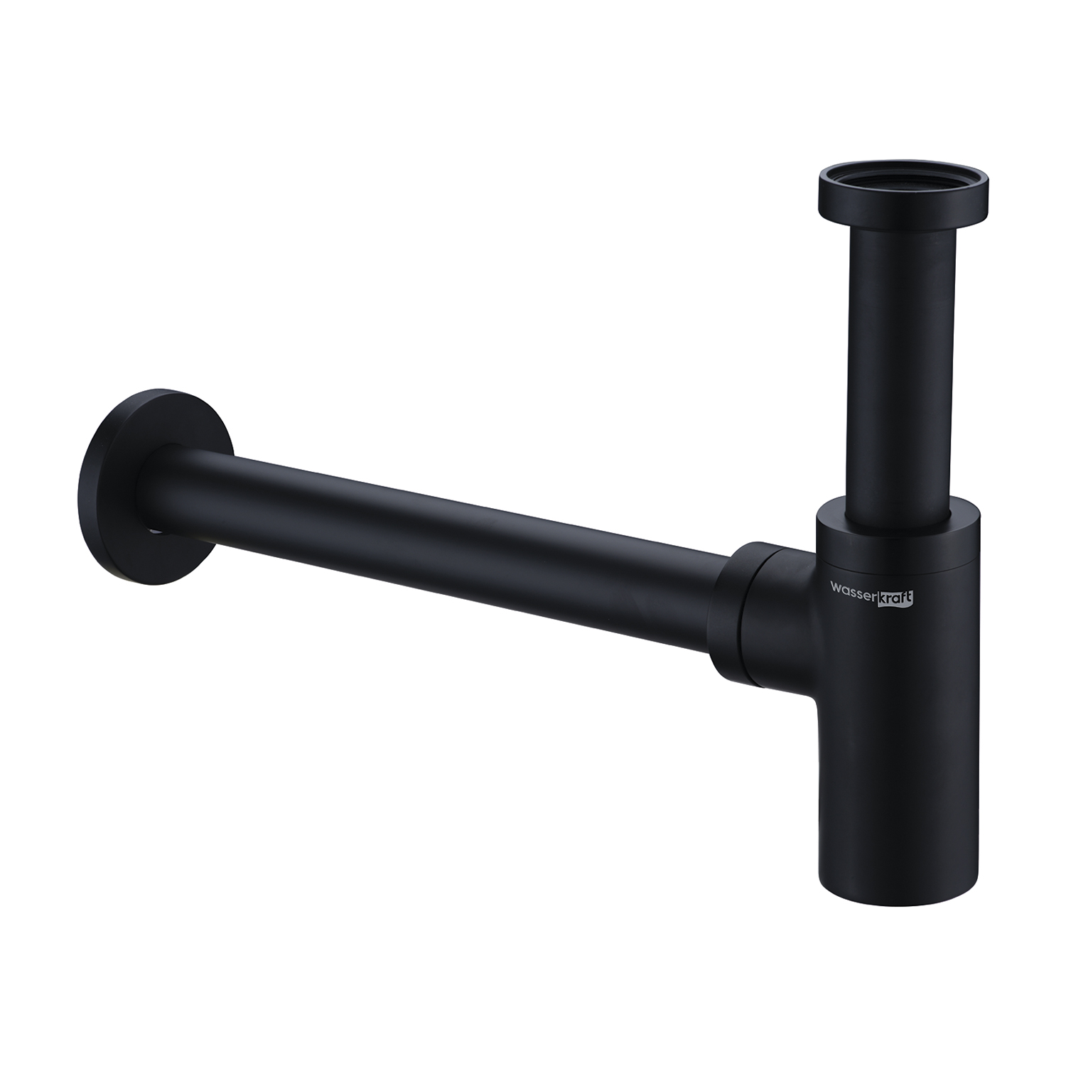 сифон для умывальника wasserkraft a094 черный, soft touch