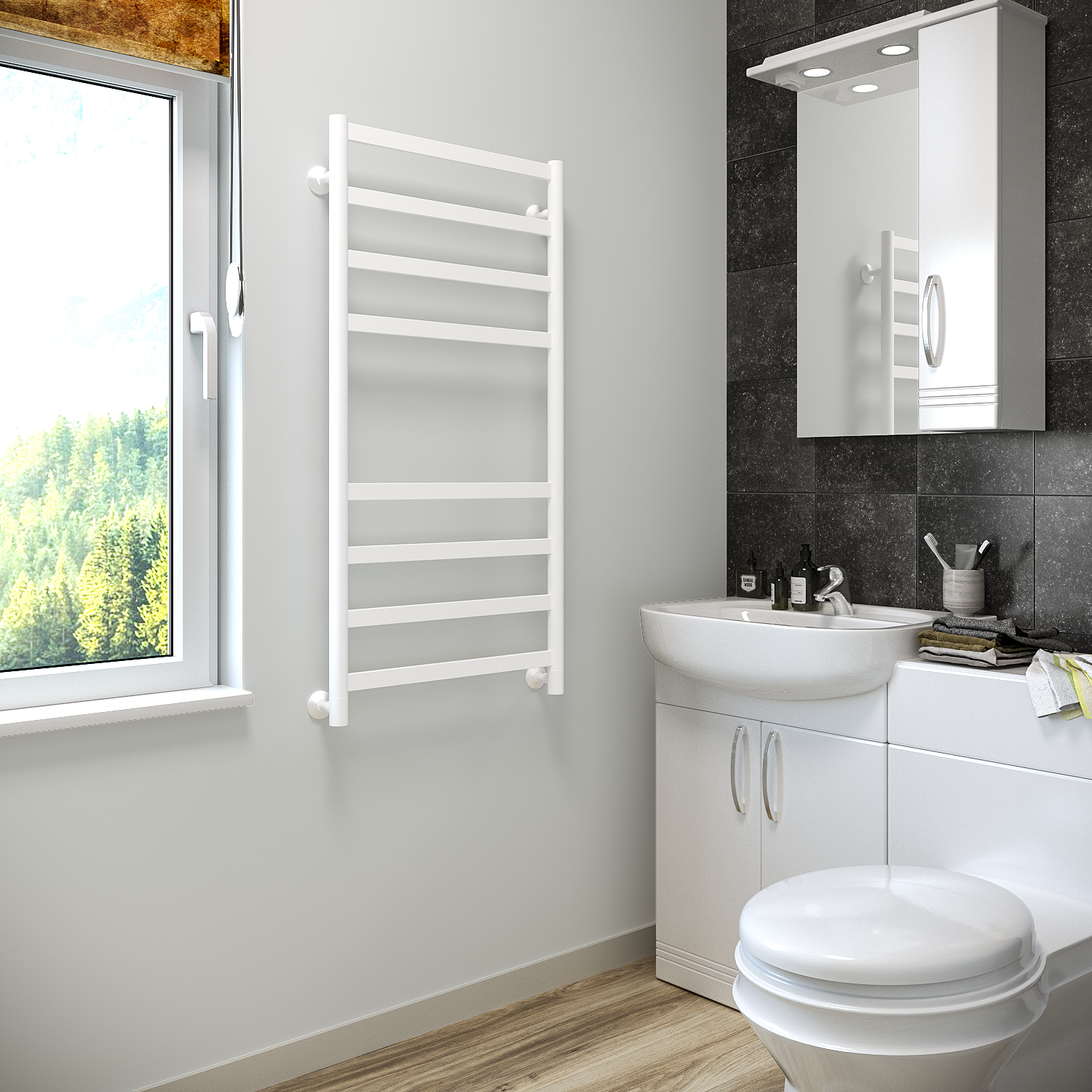 полотенцесушитель водяной stinox maxima 50x100 белый матовый