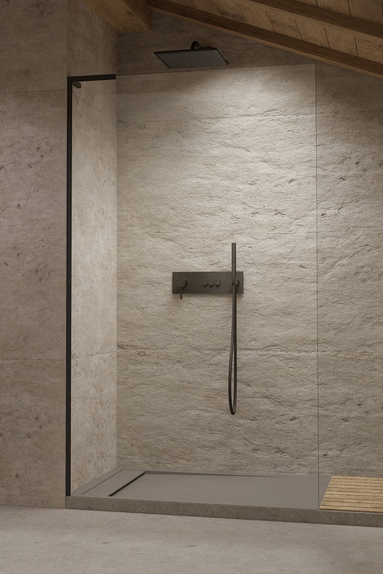 душевой уголок radaway walk-in modo sl ii black 50 left прозрачное стекло / профиль черный