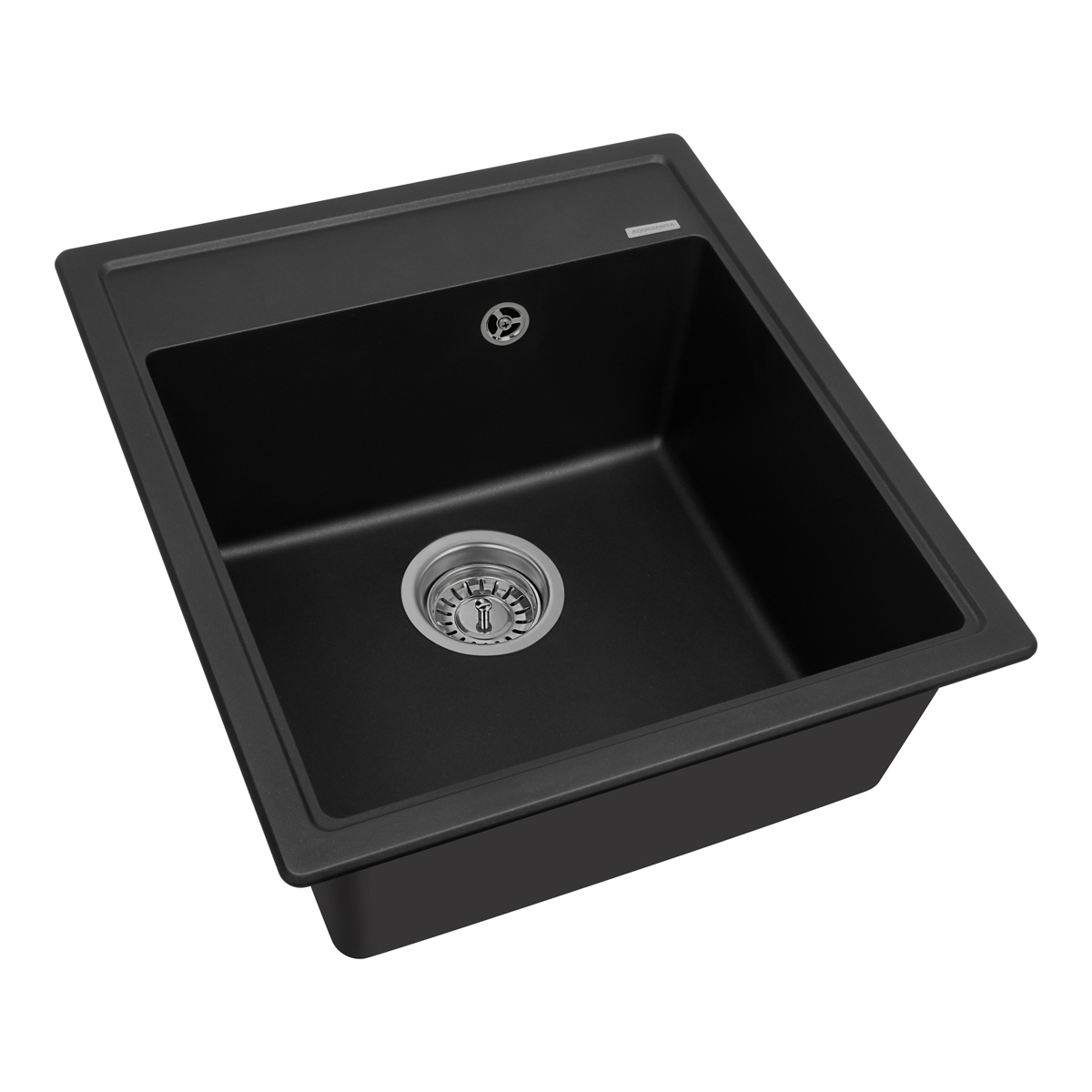 мойка кухонная aquasanita rock sqr 100 601 aw black metallic, черный металл