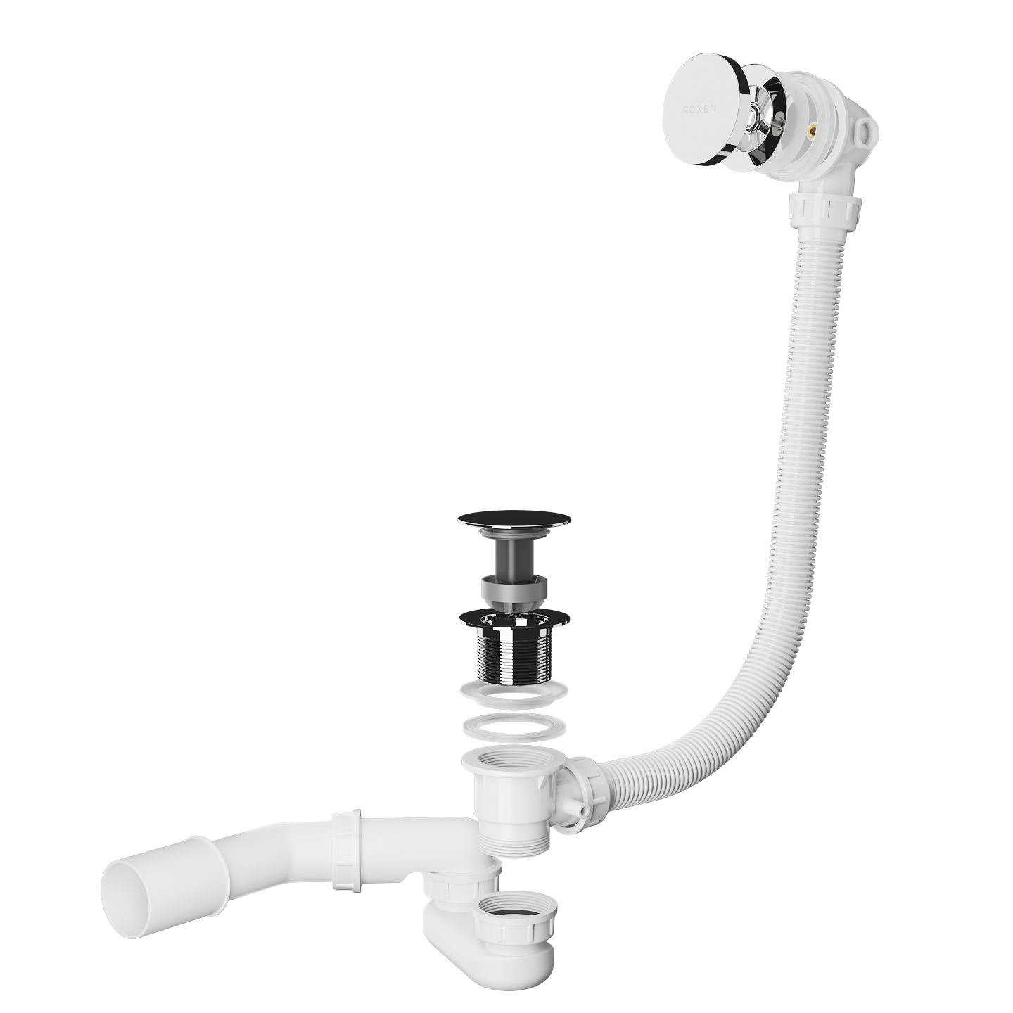 сифон для ванны roxen r70c-ch хром