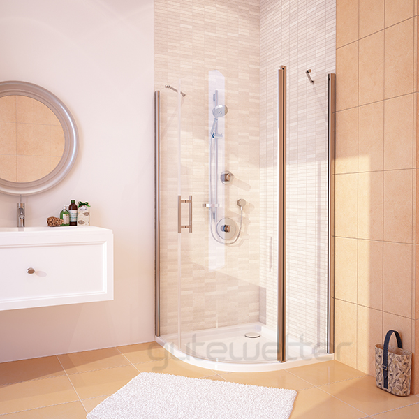 душевой уголок gutewetter lux meliori gk-601 90x90 (хром/стекло матовое)