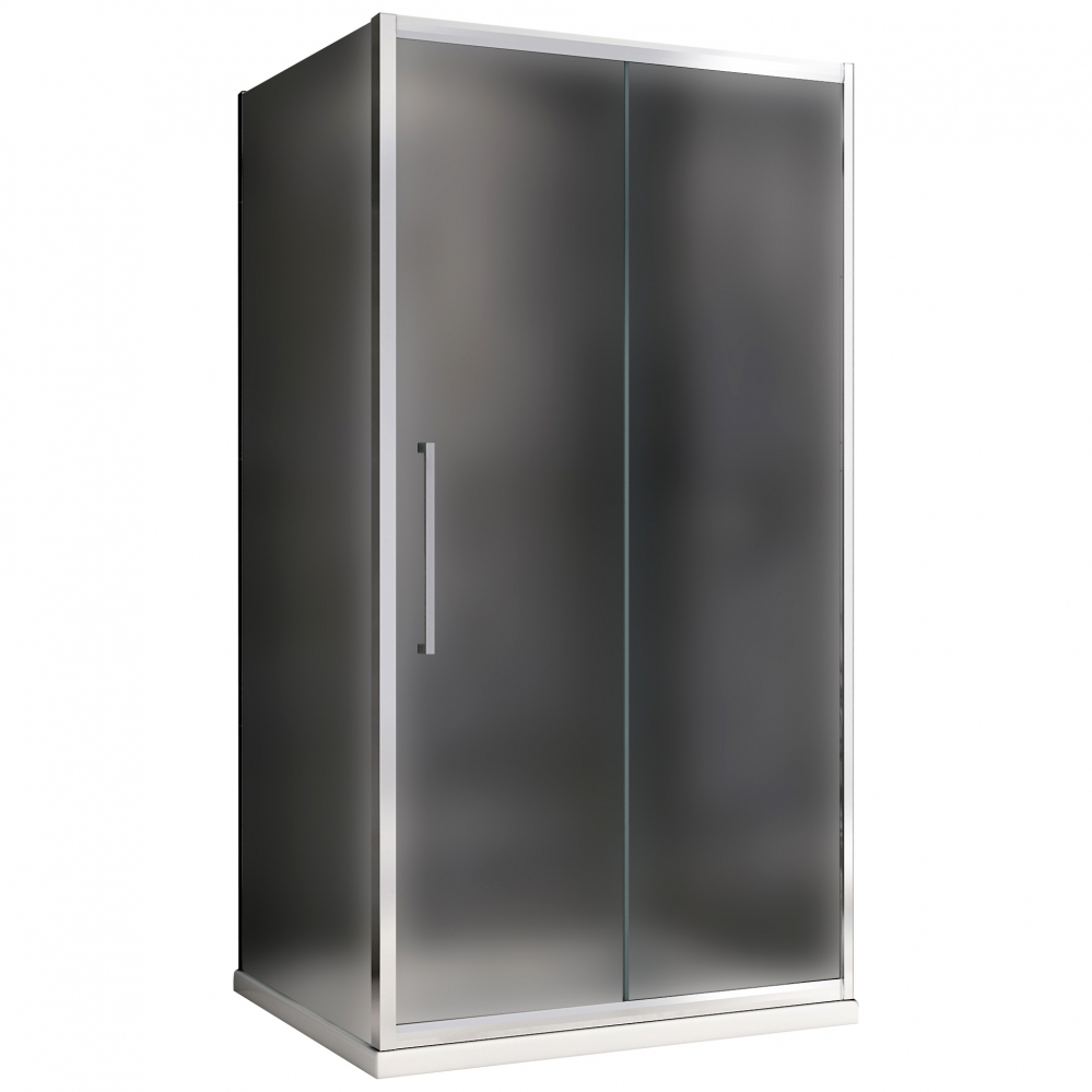 душевой уголок abber schwarzer diamant ag30140mh-s80m 140x80 стекла матовые, профиль хром
