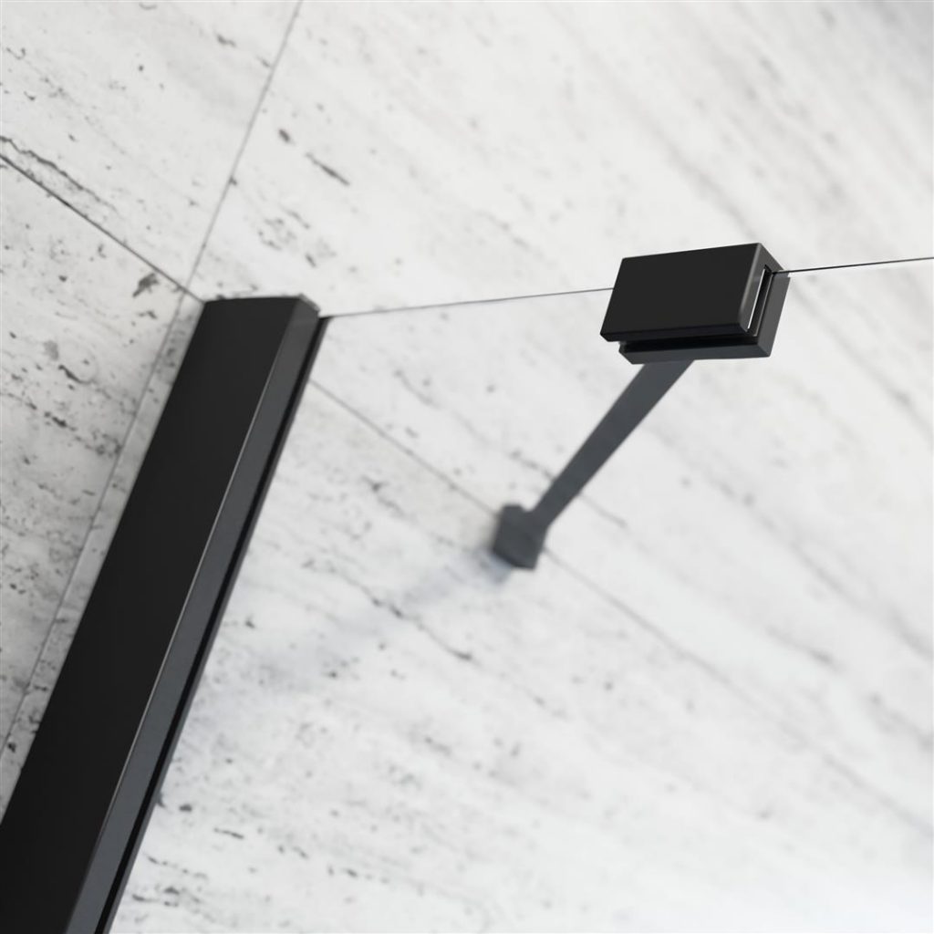 шторка на ванну radaway essenza black pnd ii 110l (прозрачное)