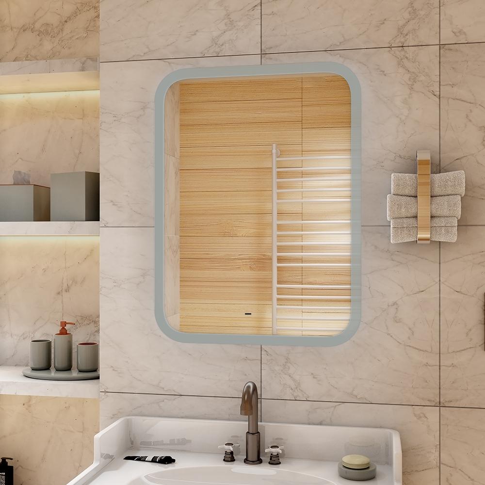зеркало континент glamour led 80x90 с подсветкой и бесконтактным сенсором