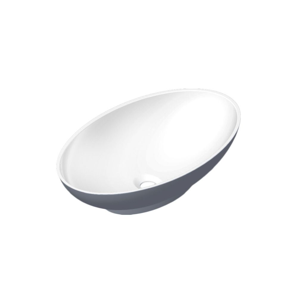 умывальник накладной radostone edda 60x36 белый/серый