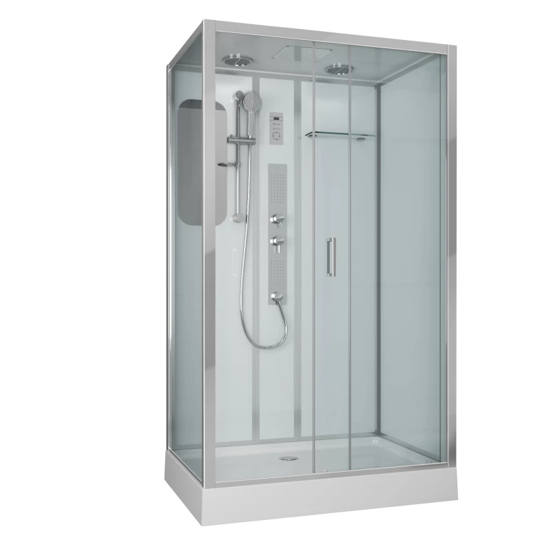 душевая кабина niagara premium ng-6012-01gqr 120x80 стекла прозрачные, профиль хром