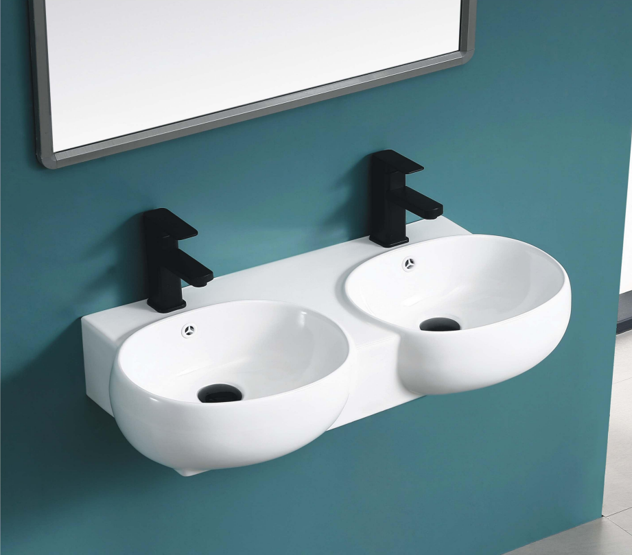 умывальник накладной двойной cerutti spa double viva 80,5x38,5 белый