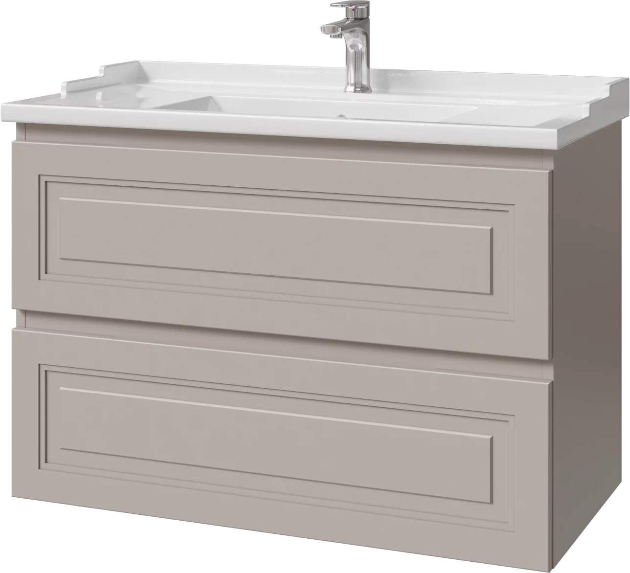 тумба подвесная caprigo wales 90 36013-sf022 коричневый матовый