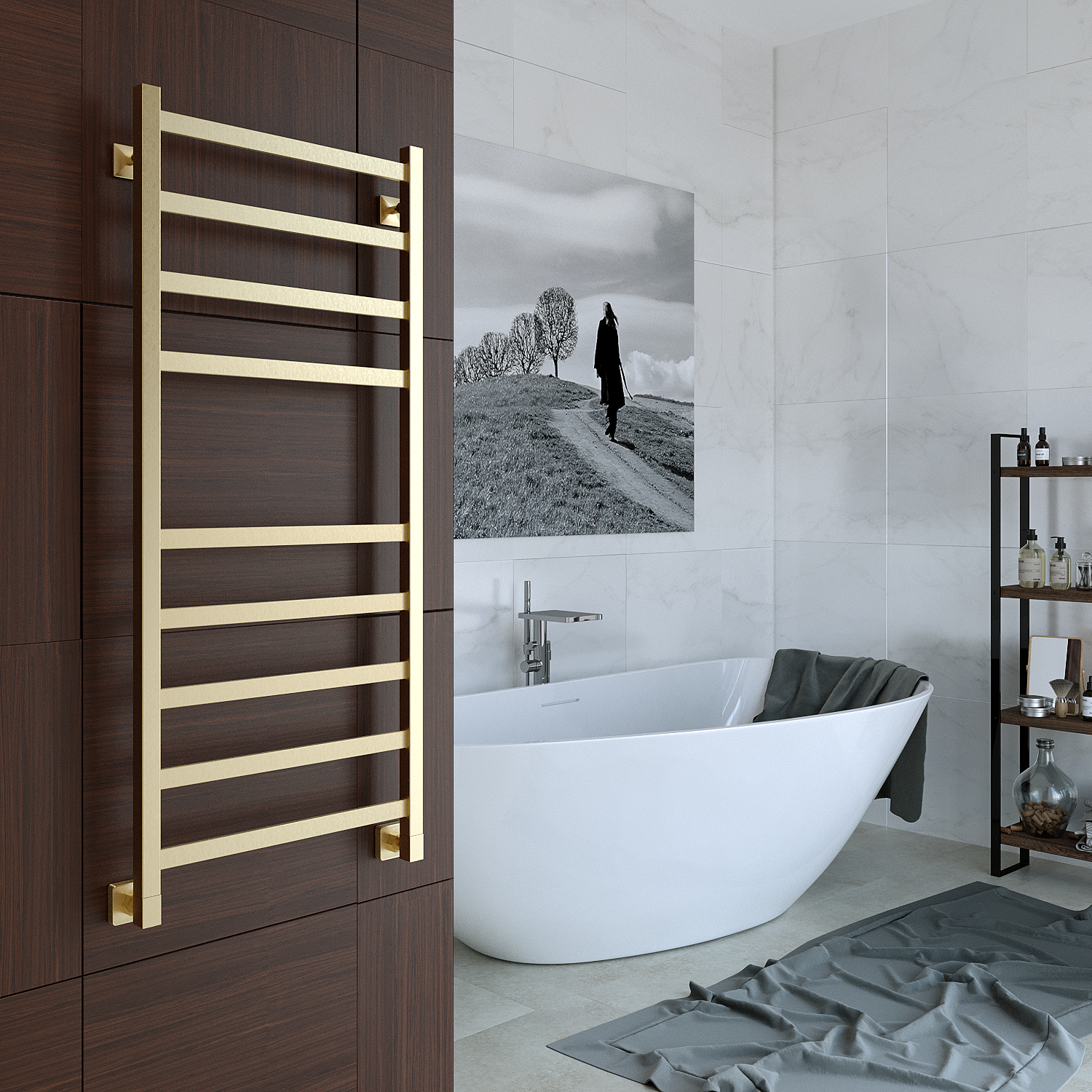полотенцесушитель водяной stinox prestige 50x120 золото сатин