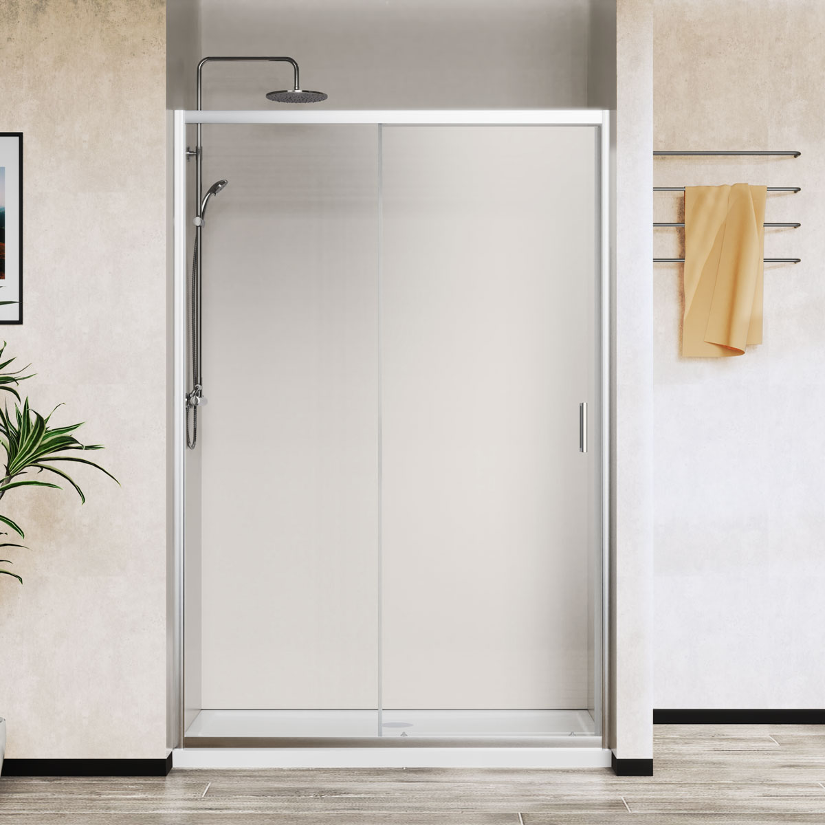 душевая дверь vincea city vds-5ct100cl 100x195 стекла прозрачные, профиль хром