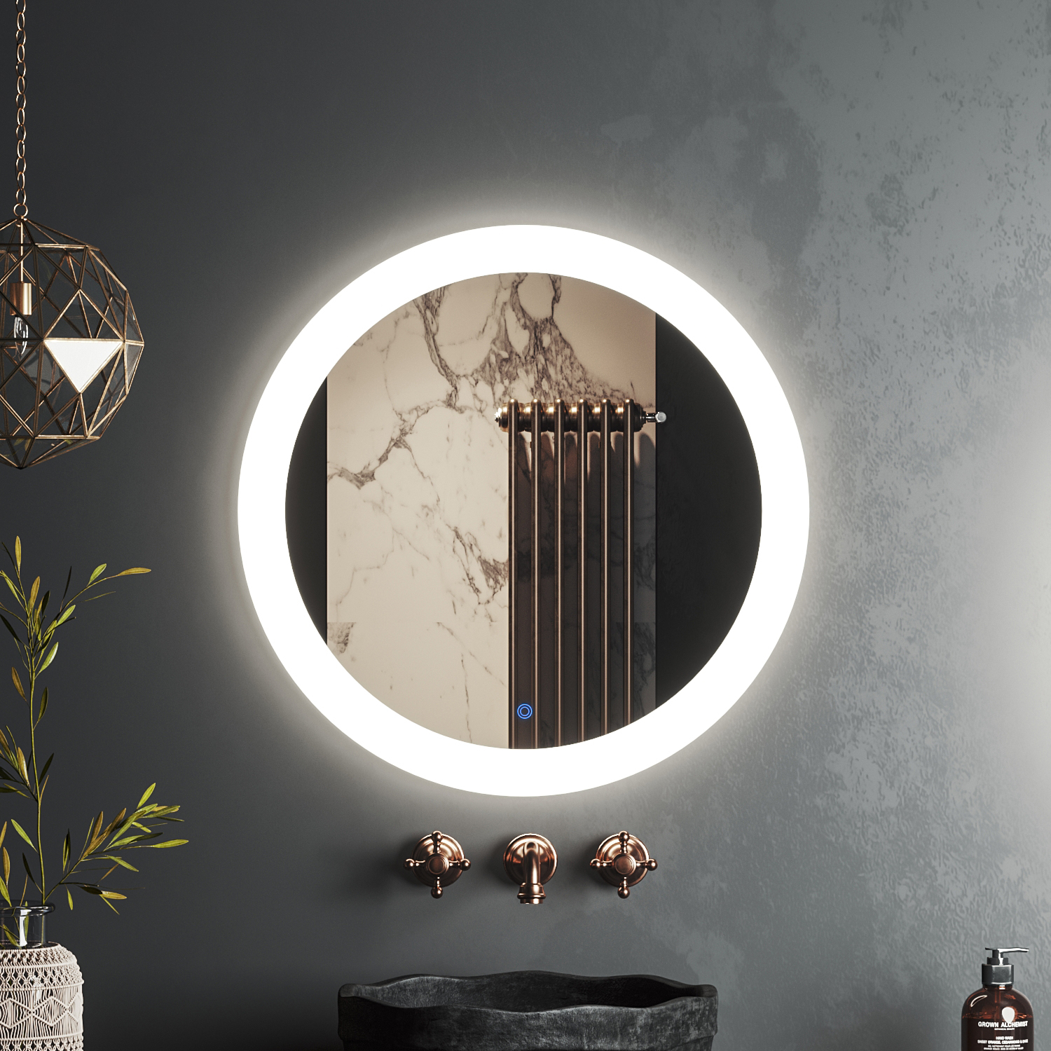 зеркало roxen adema 70x70 с led подсветкой