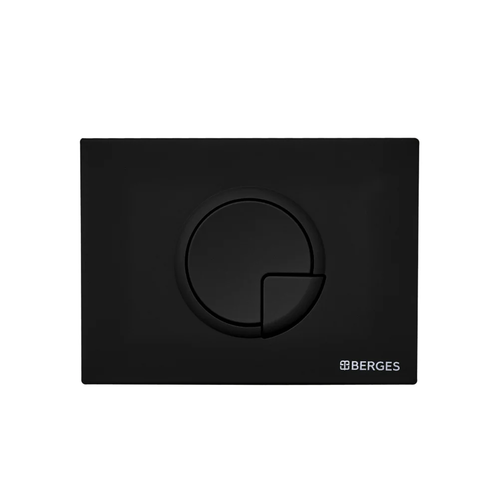 кнопка смыва berges novum r5 soft touch 040025 черный