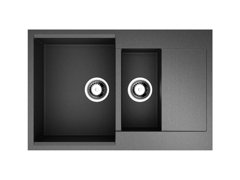 кухонная мойка omoikiri daisen 78-2-bl 78x51 черный