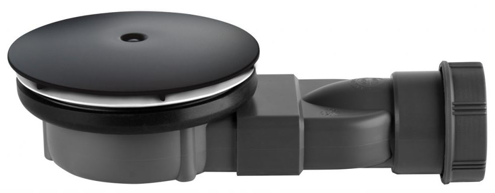 сифон для поддона radaway r400b slim черный