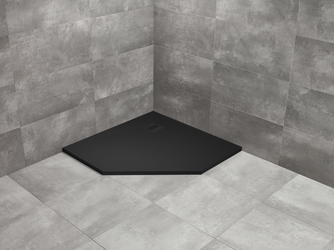 душевой поддон radaway kyntos pt black 80x80 черный